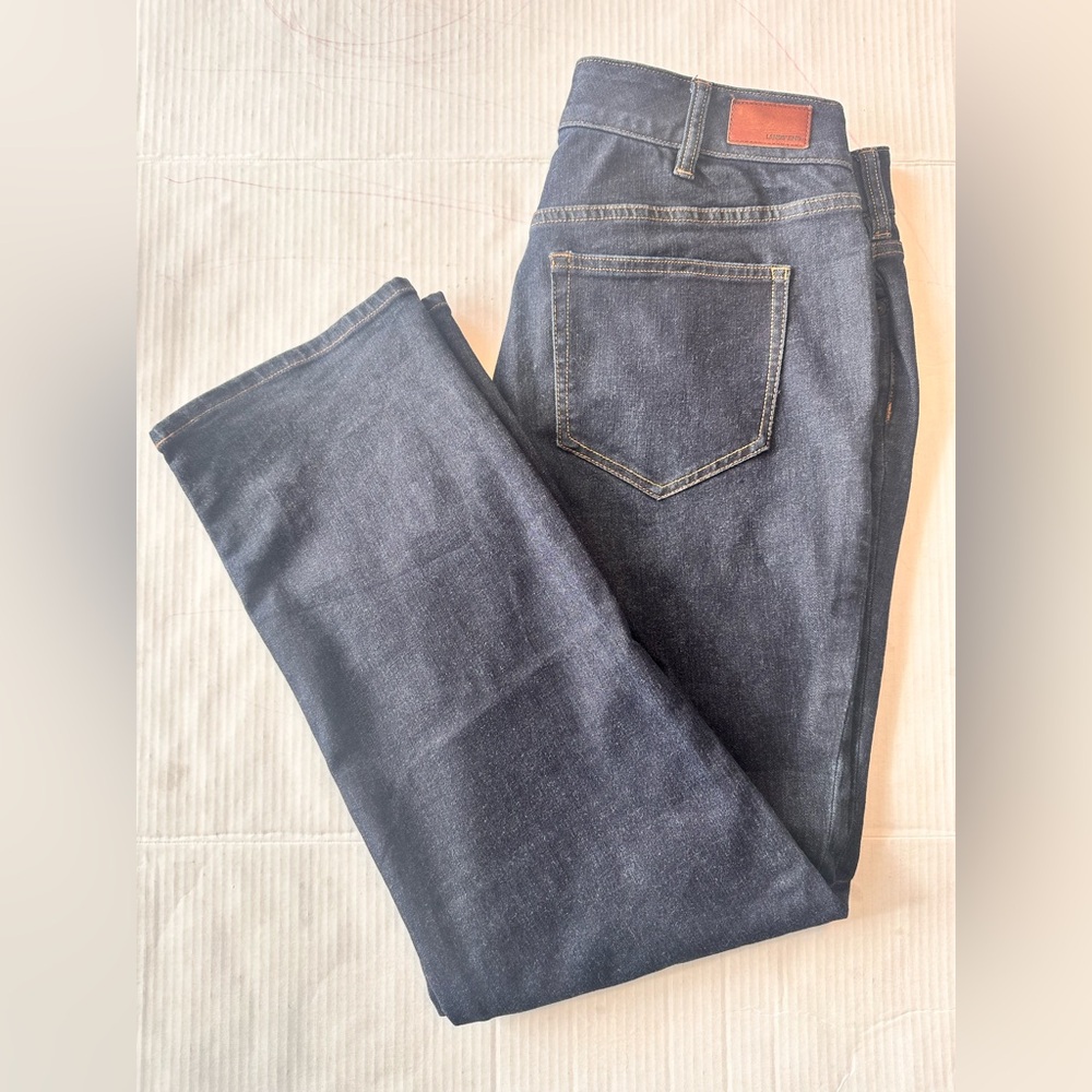 Lands’ End Mid Rise Straight Jeans – Dark Wash (Women’s 16W)